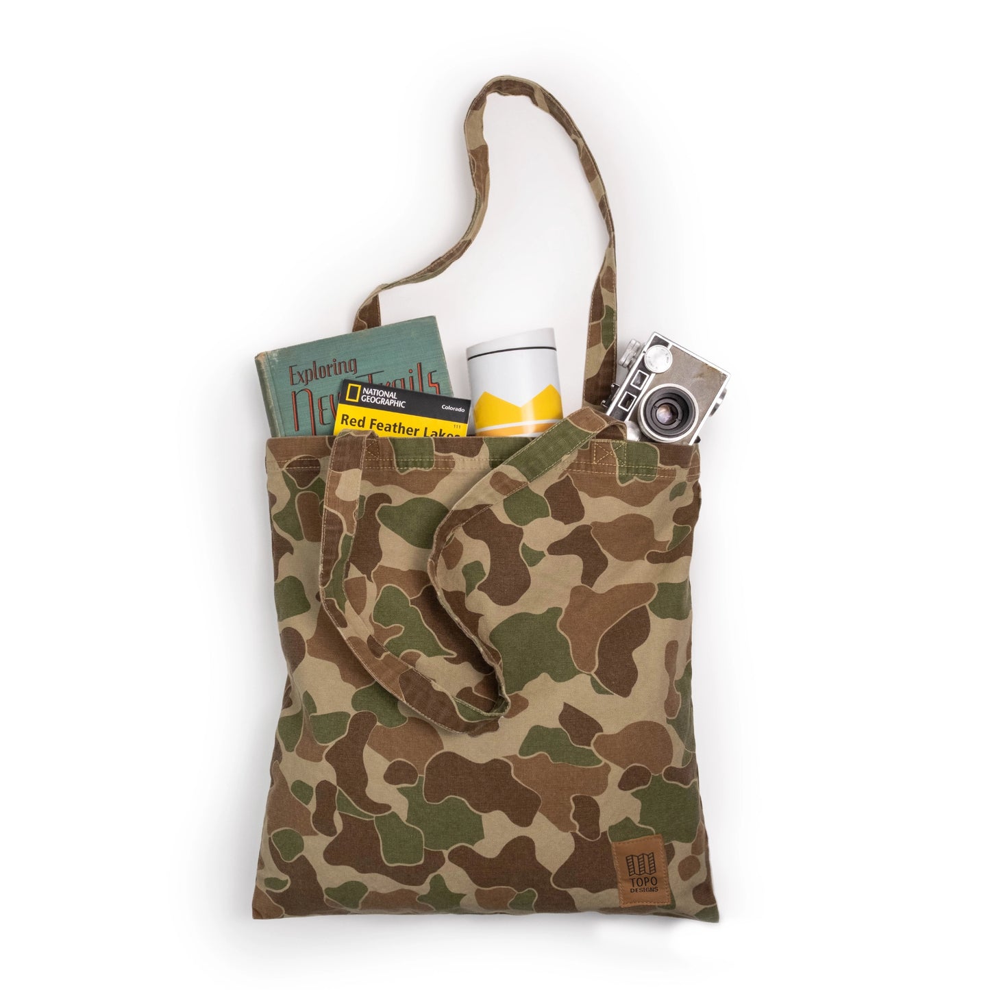 Utility Canvas Tote in a limited edition "Duck Camo" color