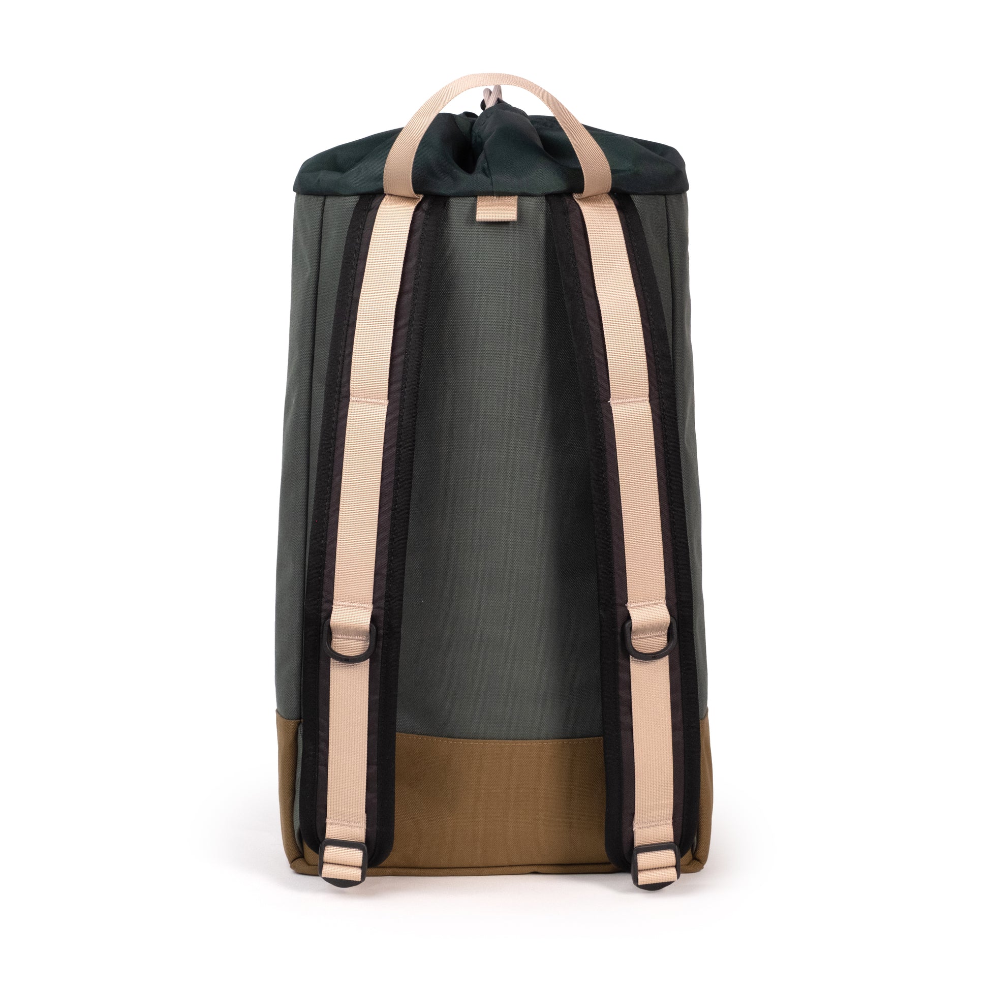 Back View of Topo Designs Cosmos Backpack in "Forest / Desert Palm"