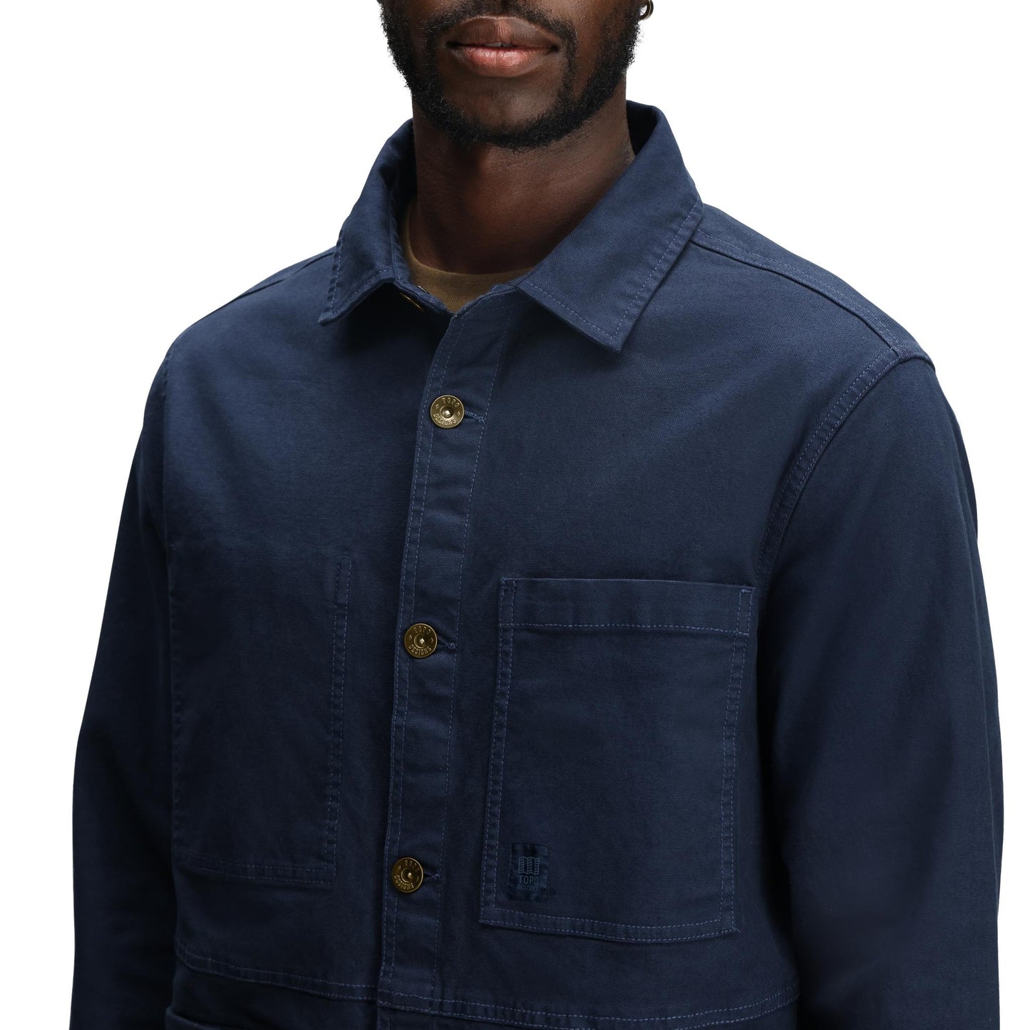 General Detail shot of Topo Designs Utility Jacket - Men's in "Midnight"