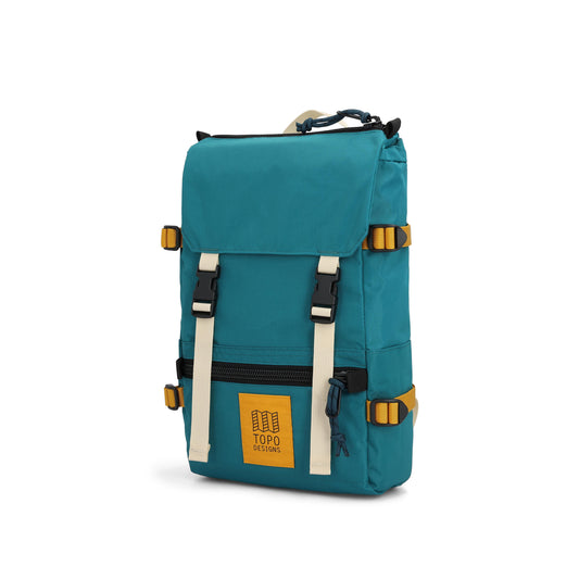 Front View of Topo Designs Rover Pack Mini in "Spruce"