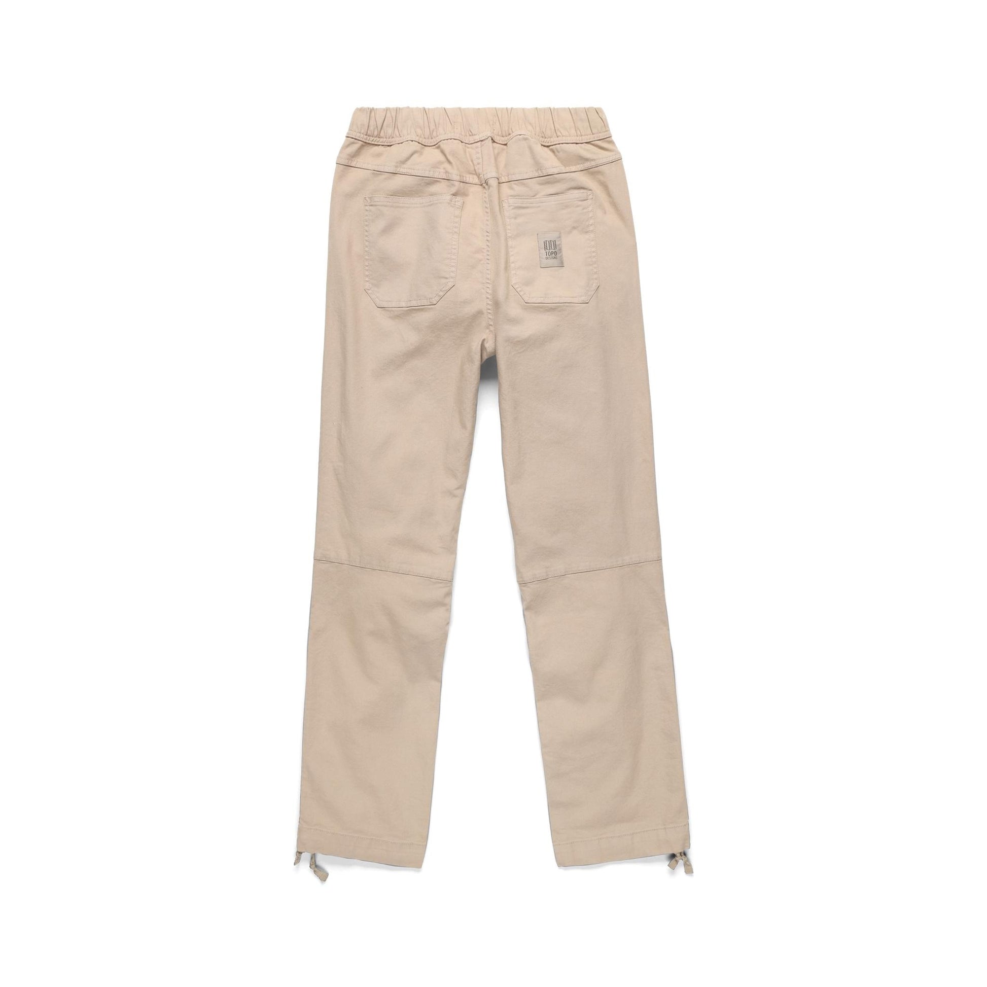 Back View of Topo Designs Dirt Pants Classic - Women's in "Cobblestone"