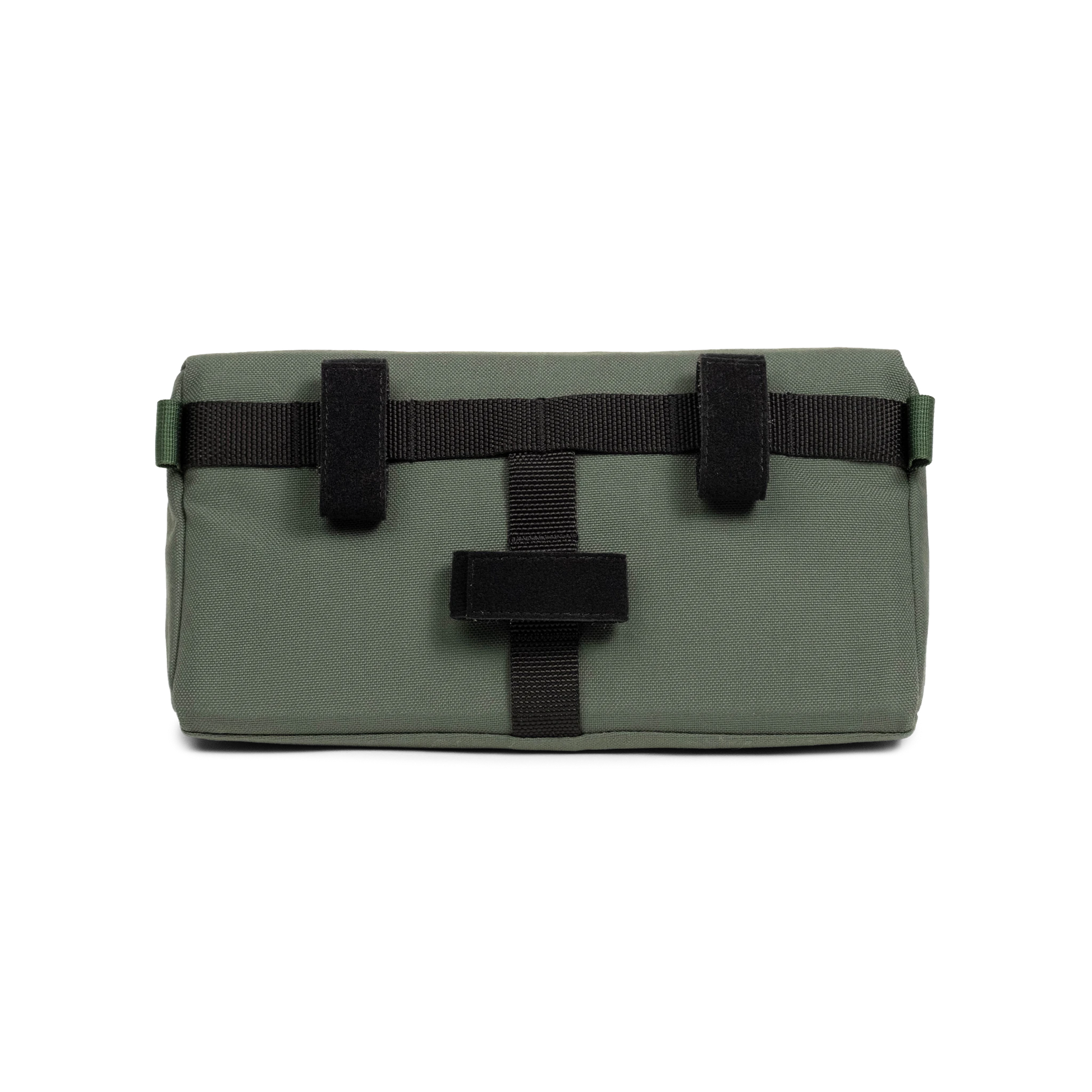 Back view of Topo Designs Bike Bag in "Very Peri / Forest"