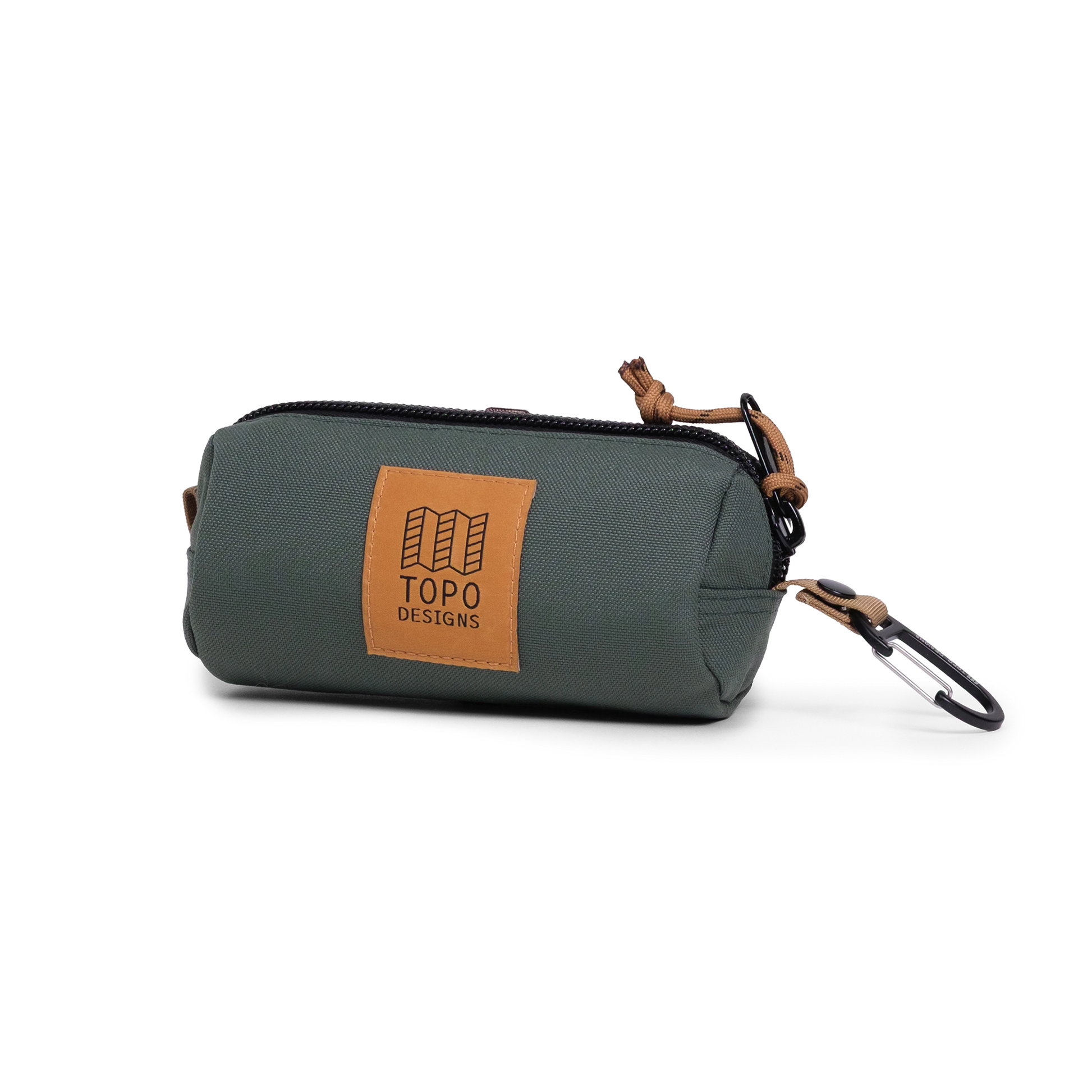 Front Quarter View of Topo Designs Burrito Bag in "Forest / Woodland"