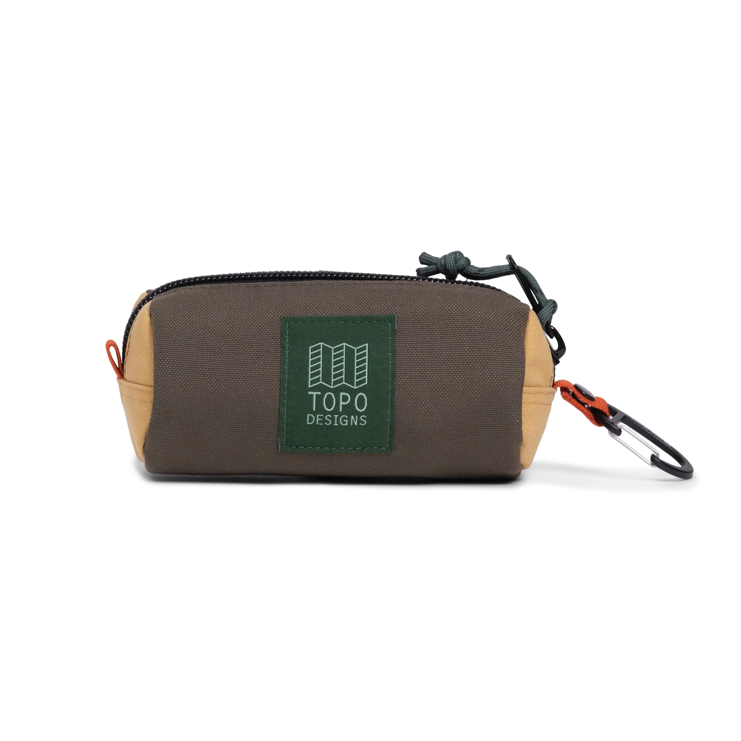 Front View of Topo Designs Burrito Bag in "Woodland / Goldenrod"
