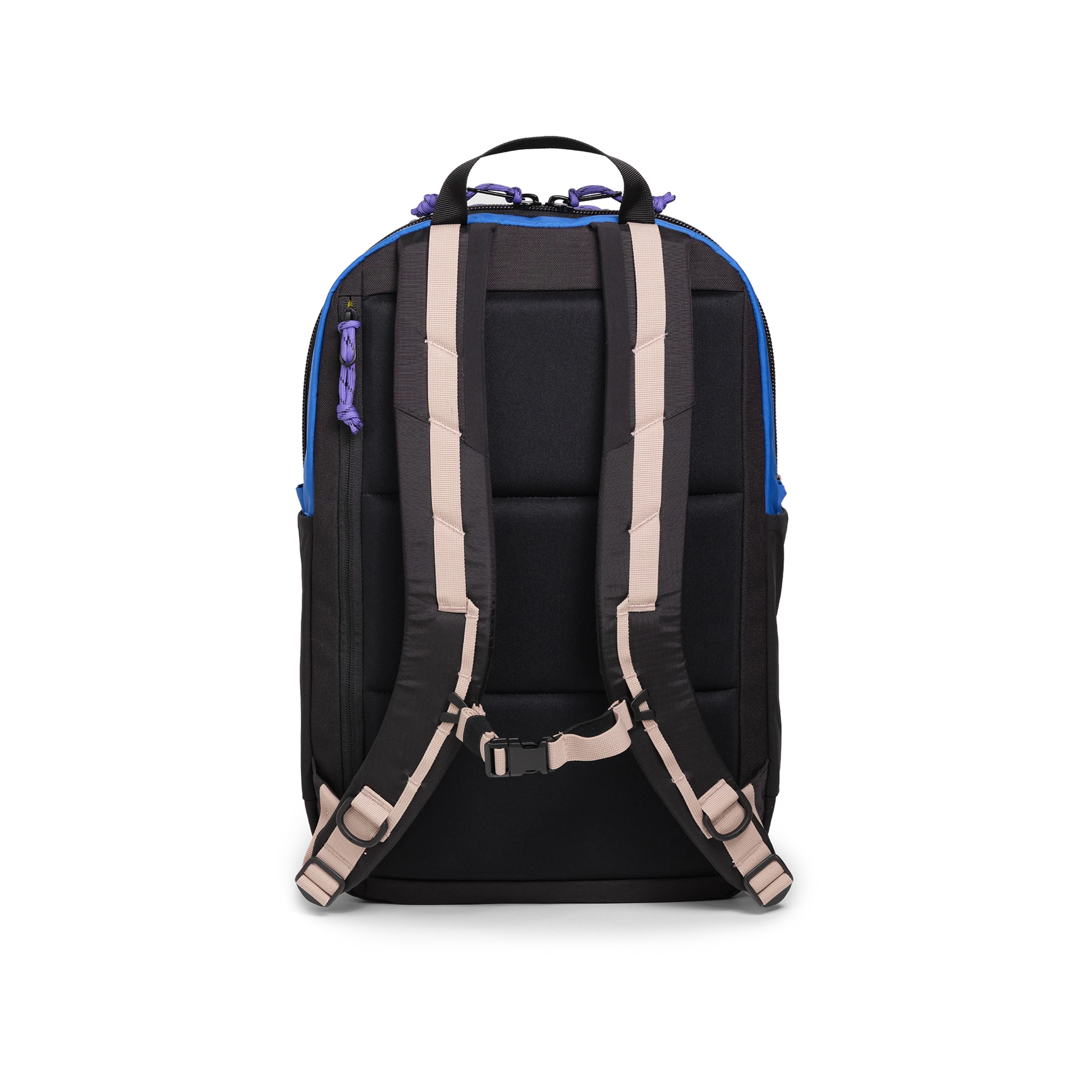Back View of Topo Designs Commuter Backpack in "Classic Blue / Bone White"