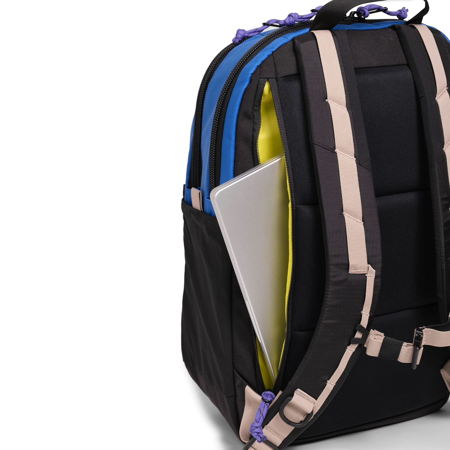 General Laptop Sleeve detail image of Topo Designs Commuter Backpack in "Classic Blue / Bone White"