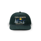 Topo Designs Corduroy Trucker Hat - Pine Ridge in "Forest"