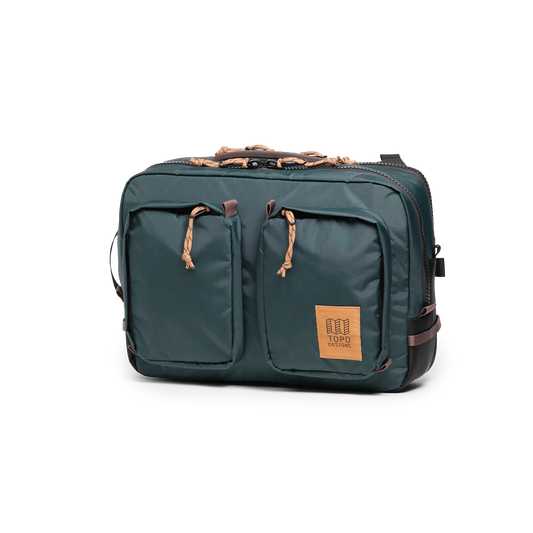 Front View of Topo Designs Global Briefcase in "Woodland / Forest"