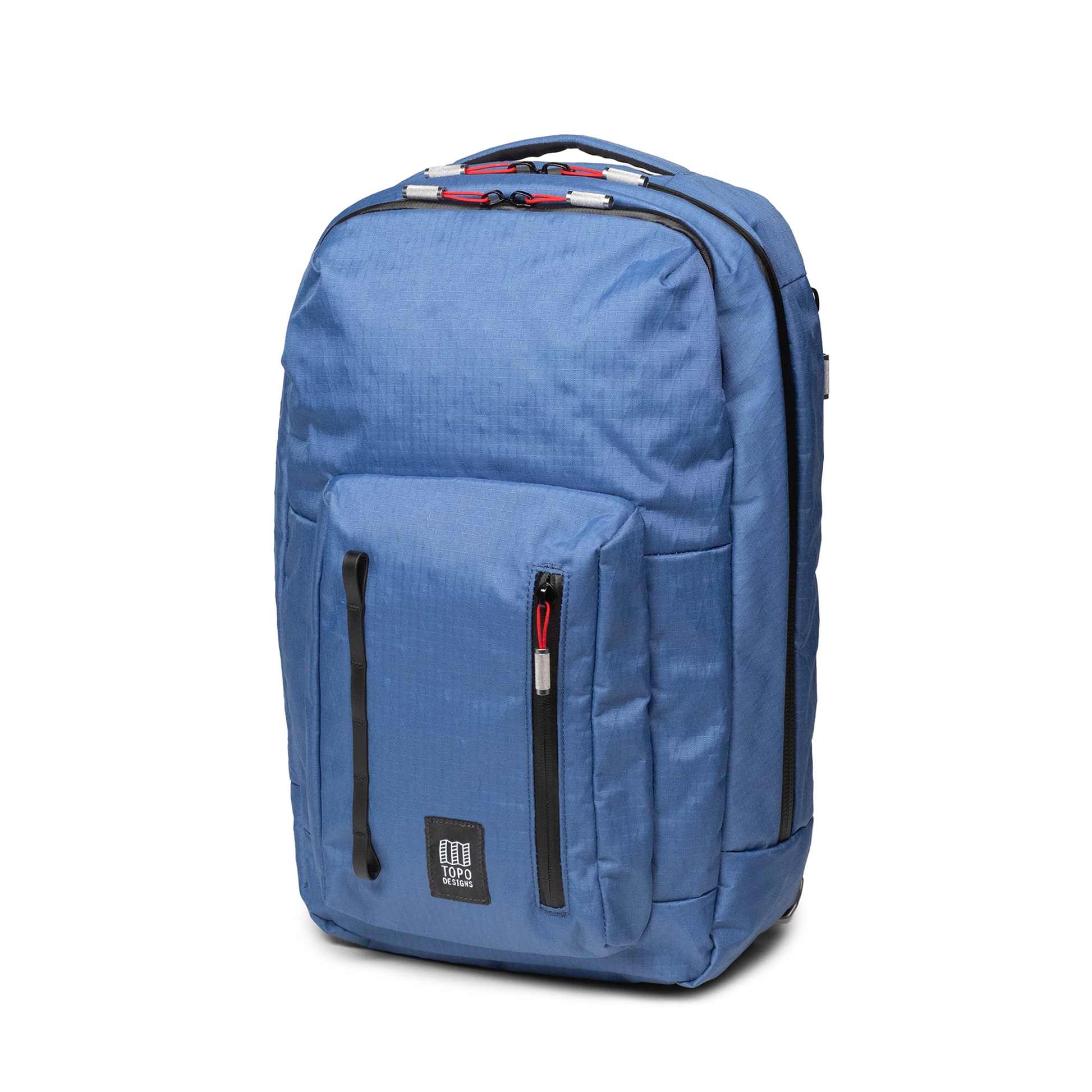 Front view of Topo Designs Global Pro Backpack in "Ocean Blue"