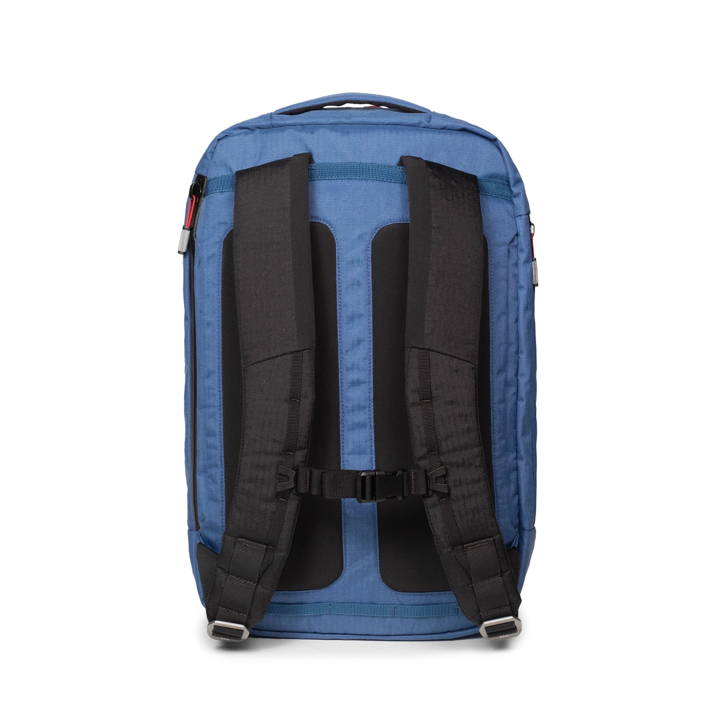 Back view of Topo Designs Global Pro Backpack in "Ocean Blue"
