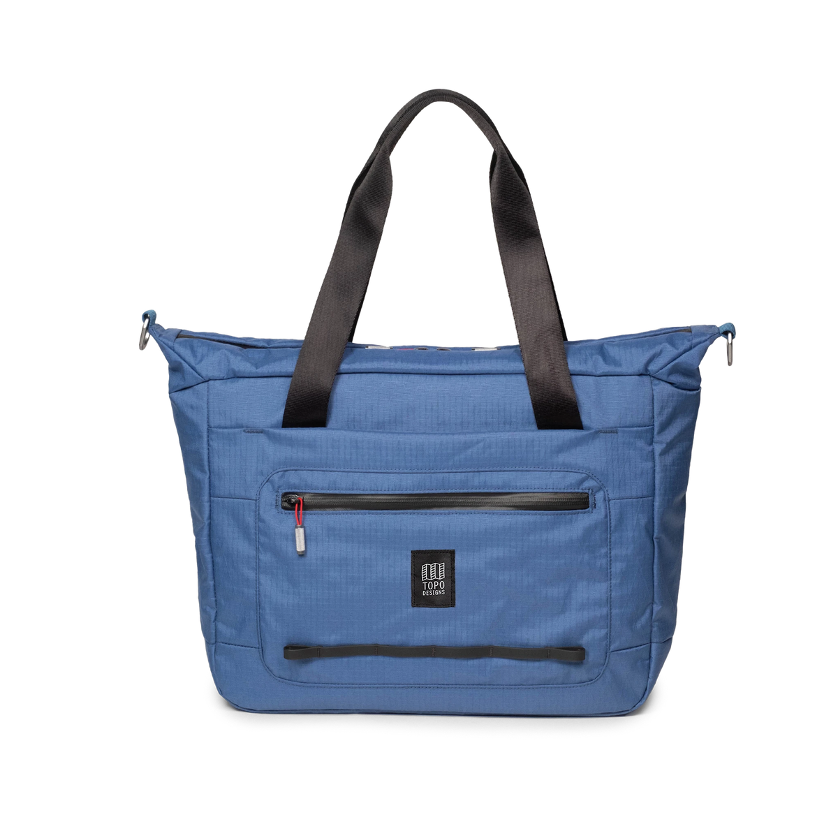 Front view of Topo Designs Global Pro Travel Tote in "Ocean Blue"