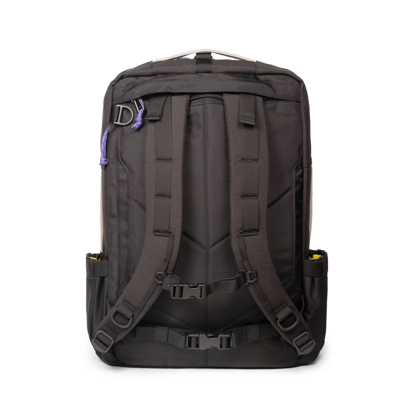Topo Designs Global Travel Bag 30L Durable Carry On Convertible Laptop Travel Backpack in "Classic Blue / Bone White".