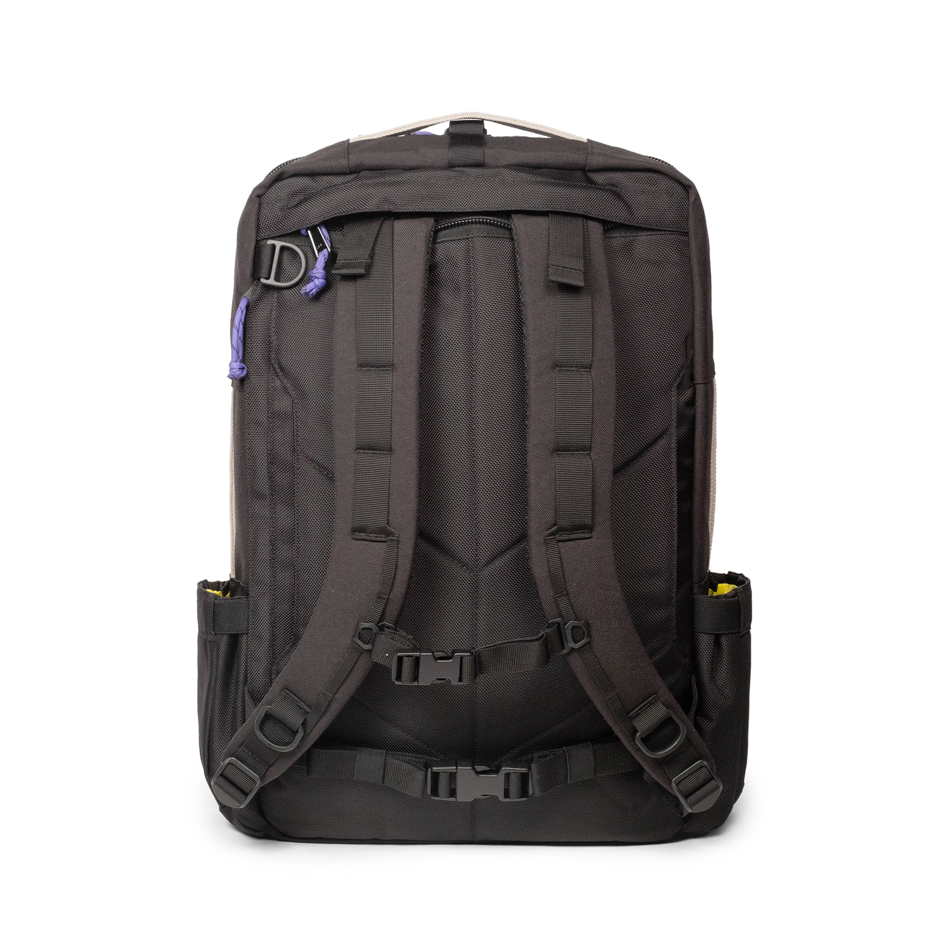 Topo Designs Global Travel Bag 30L Durable Carry On Convertible Laptop Travel Backpack in "Classic Blue / Bone White".