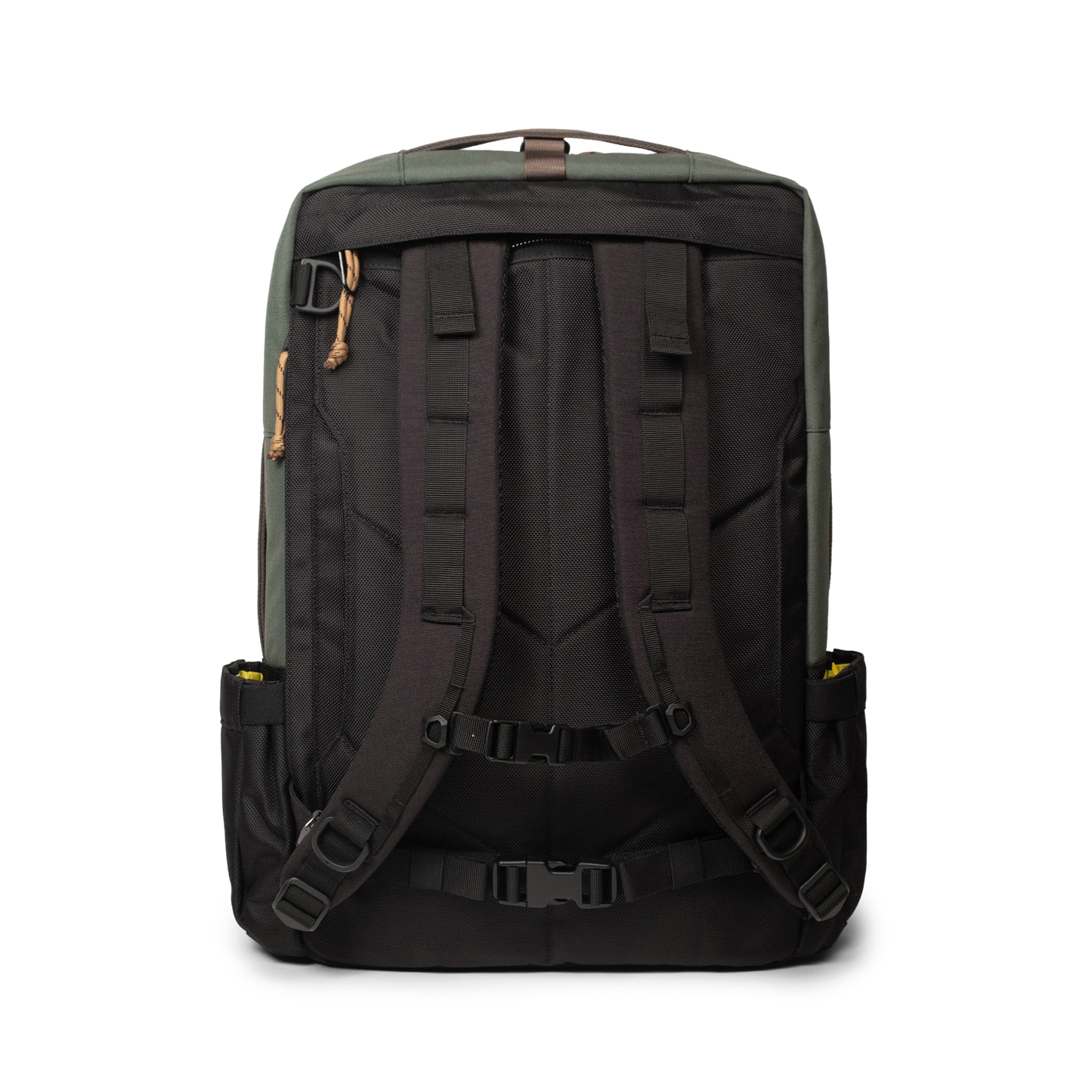 Topo Designs Global Travel Bag 30L Durable Carry On Convertible Laptop Travel Backpack in "Woodland / Forest".