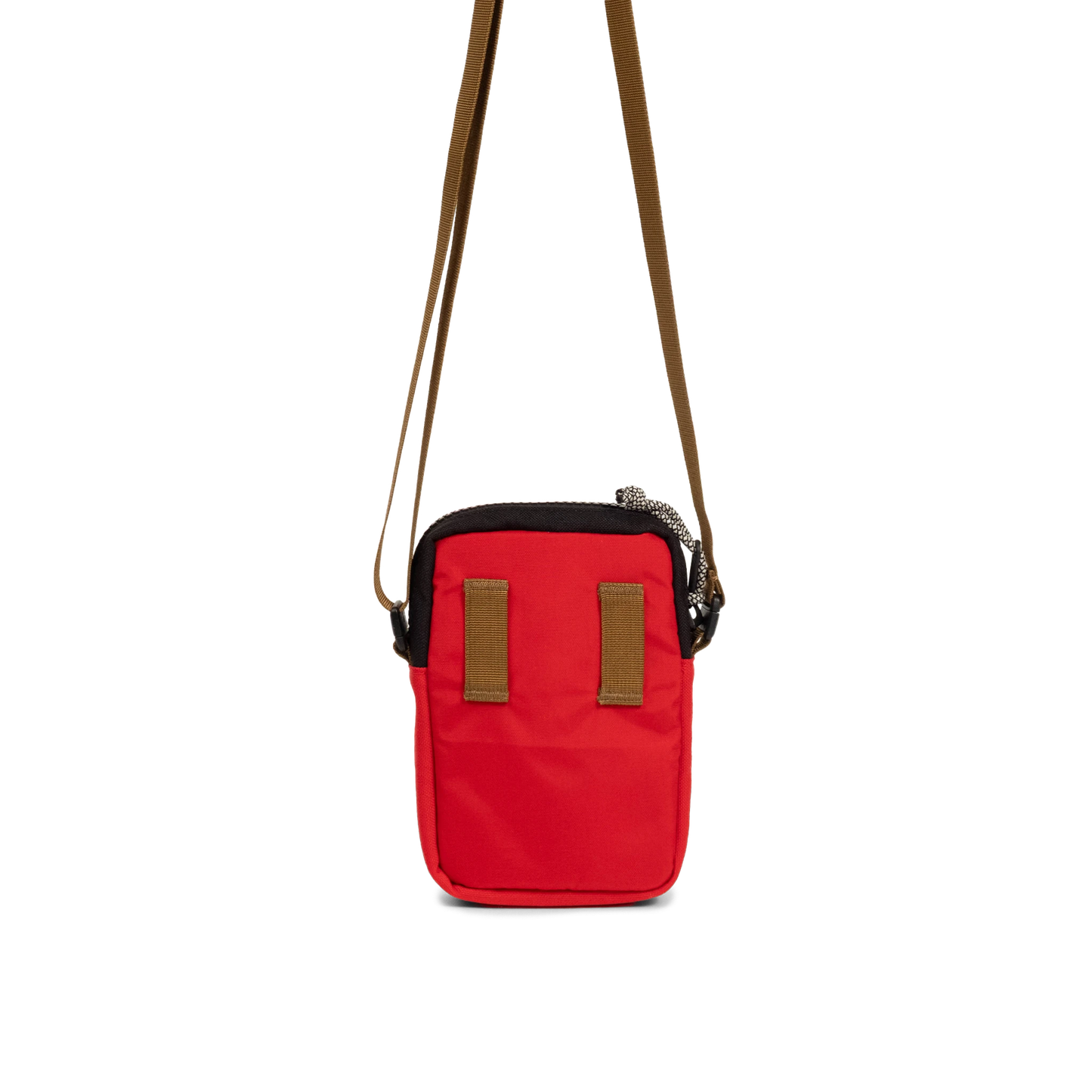 Back View of Topo Designs Mini Shoulder Bag in "Maroon / Salsa"