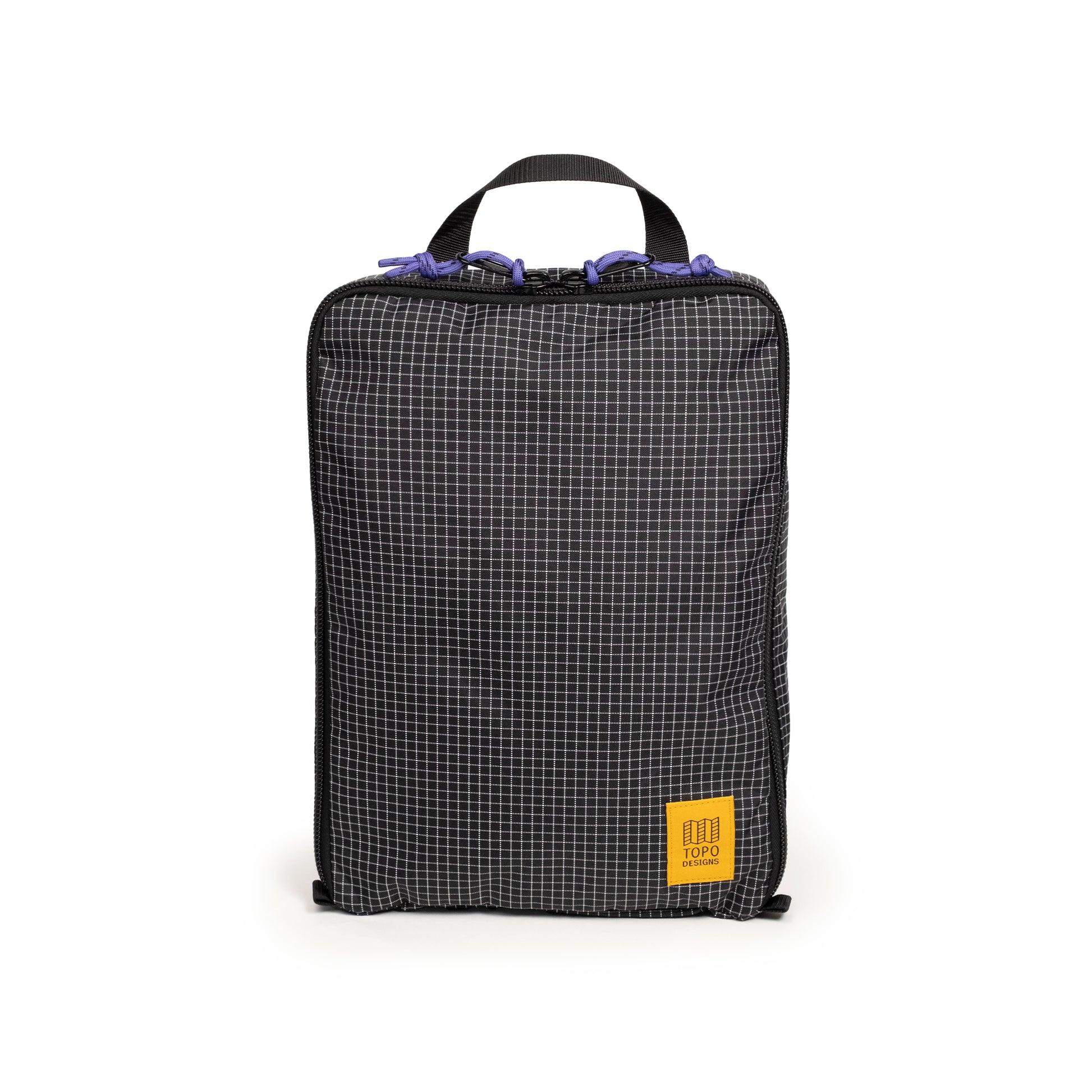 Topo Designs Pack Bag 10L in "Black / White Grid"