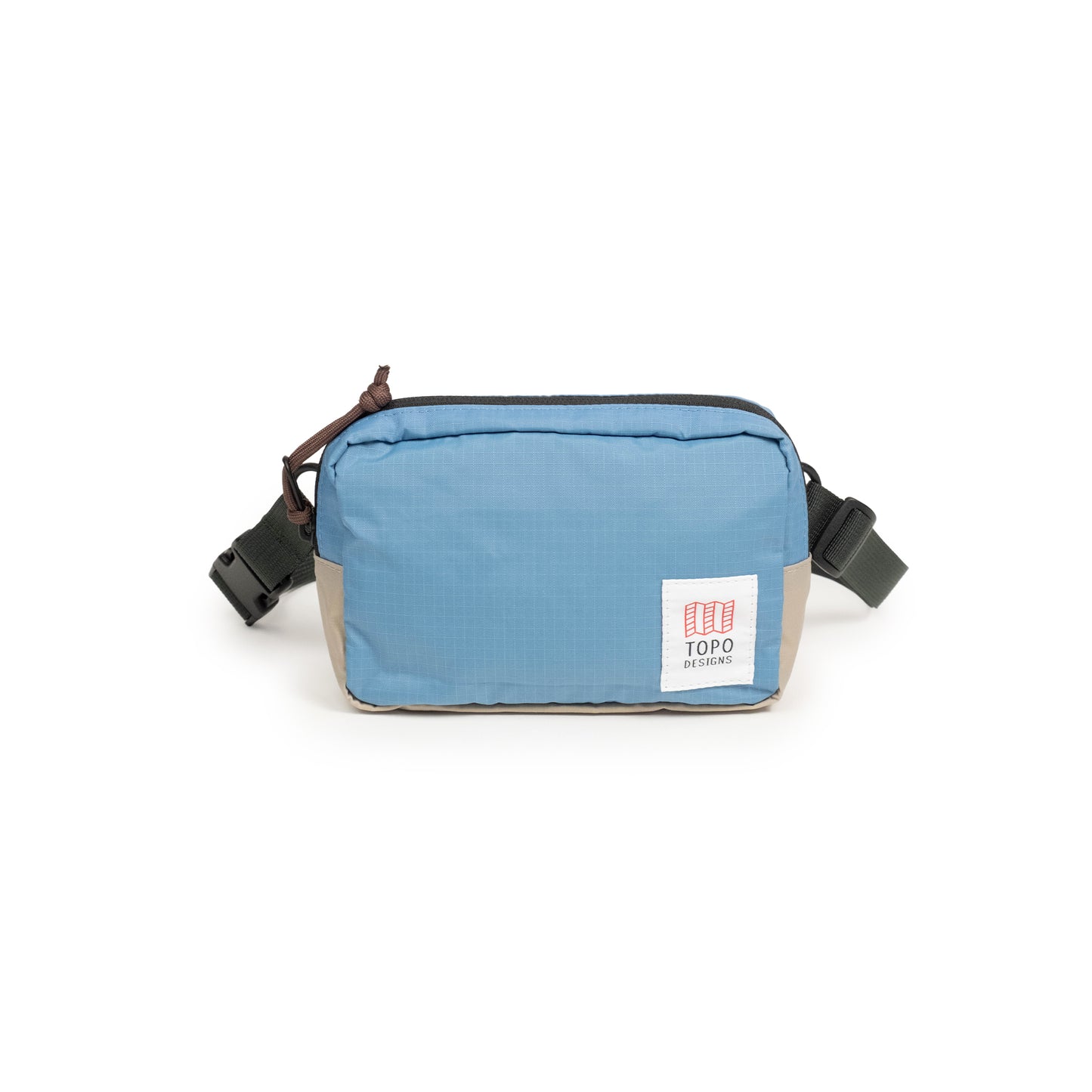 Topo Designs Ripstop Belt Bag in "River Blue / Cobblestone"