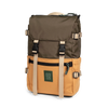 Front View of Topo Designs Rover Pack Classic in "Woodland / Brown Oak"