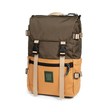 Front View of Topo Designs Rover Pack Classic in "Woodland / Brown Oak"