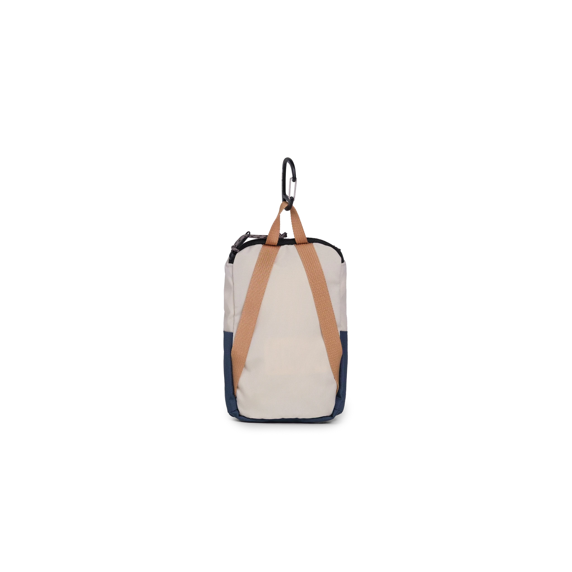 Back View of Topo Designs Rover Pack Micro in "Bone White / Pond Blue"
