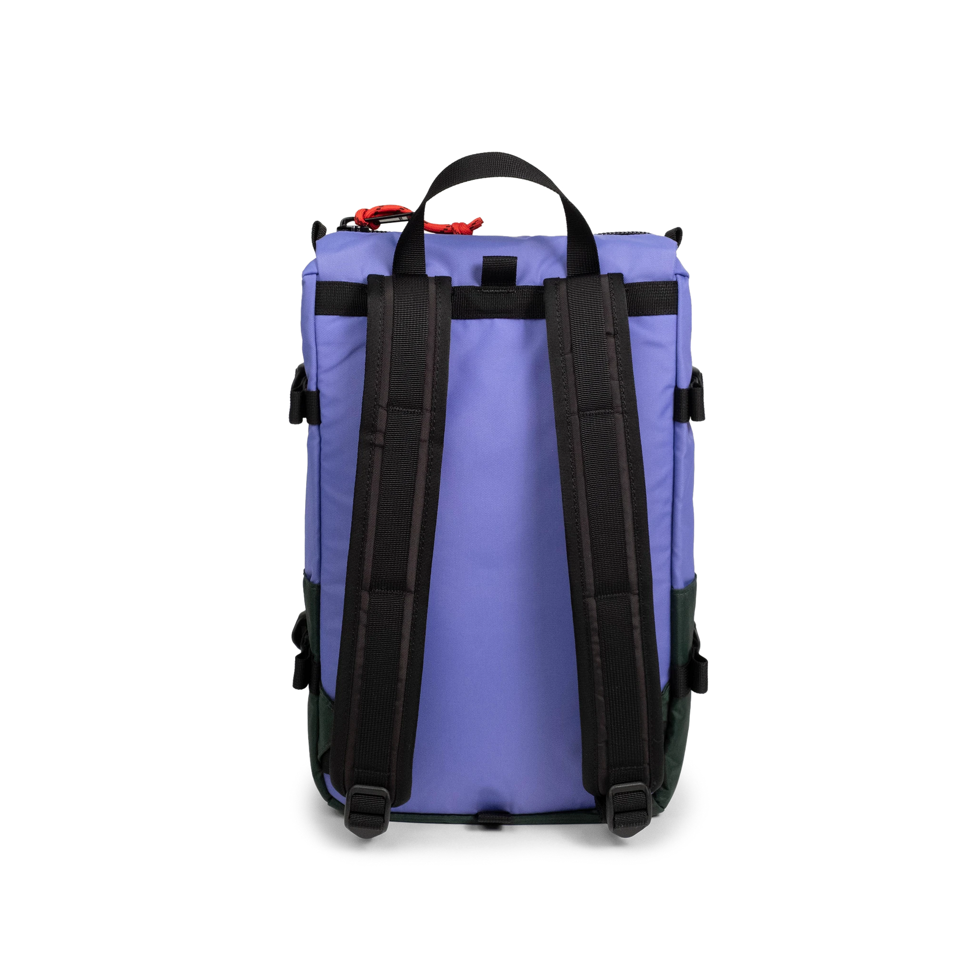 Back View of Topo Designs Rover Pack Mini in "Very Peri / Forest"