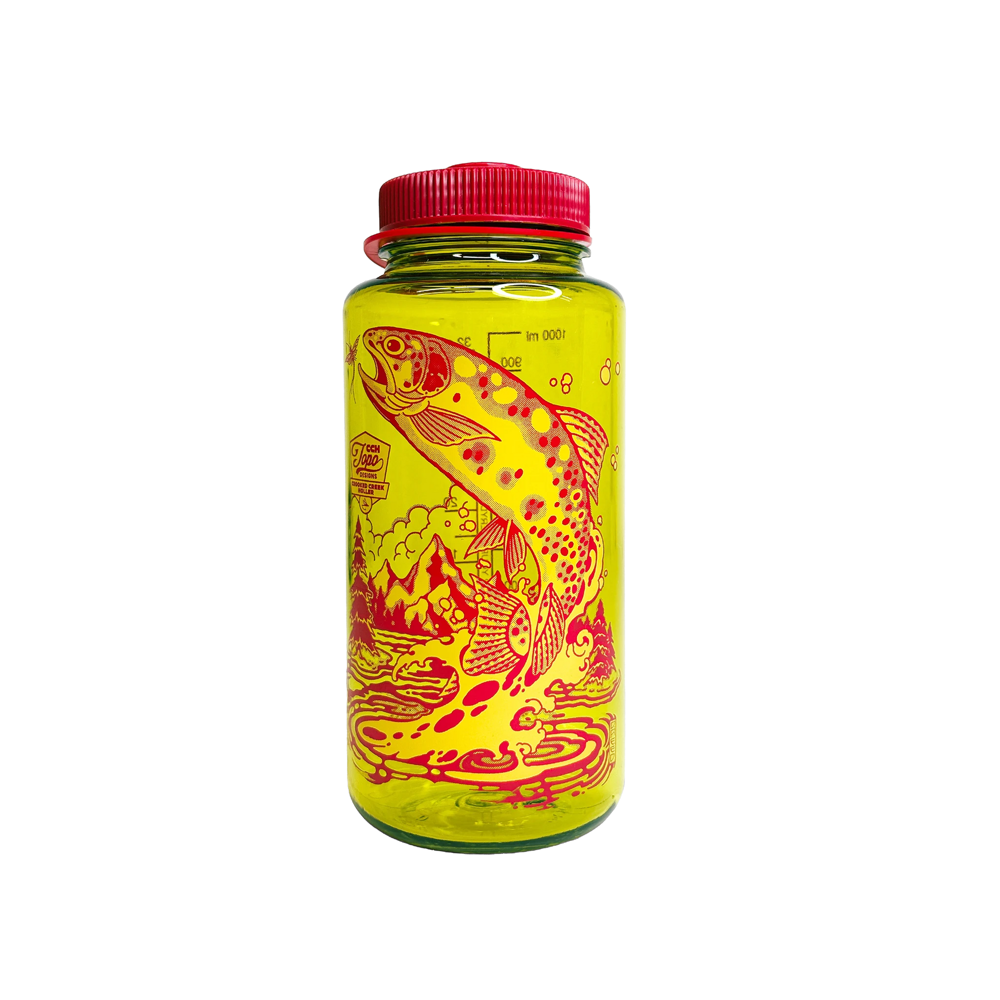 Topo Designs x CCH x Pine Printshop Nalgene Water Bottle in "Endive"