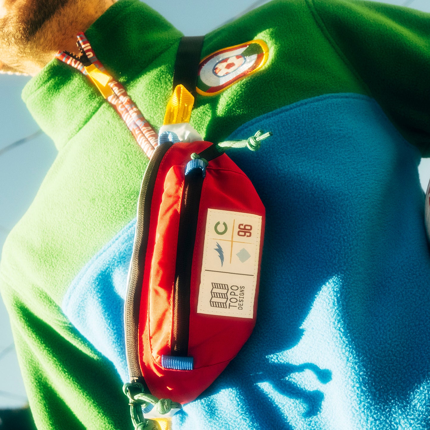 General lifestyle shot of Topo Designs x Colorado Rapids Vista 1/4 Zip Fleece