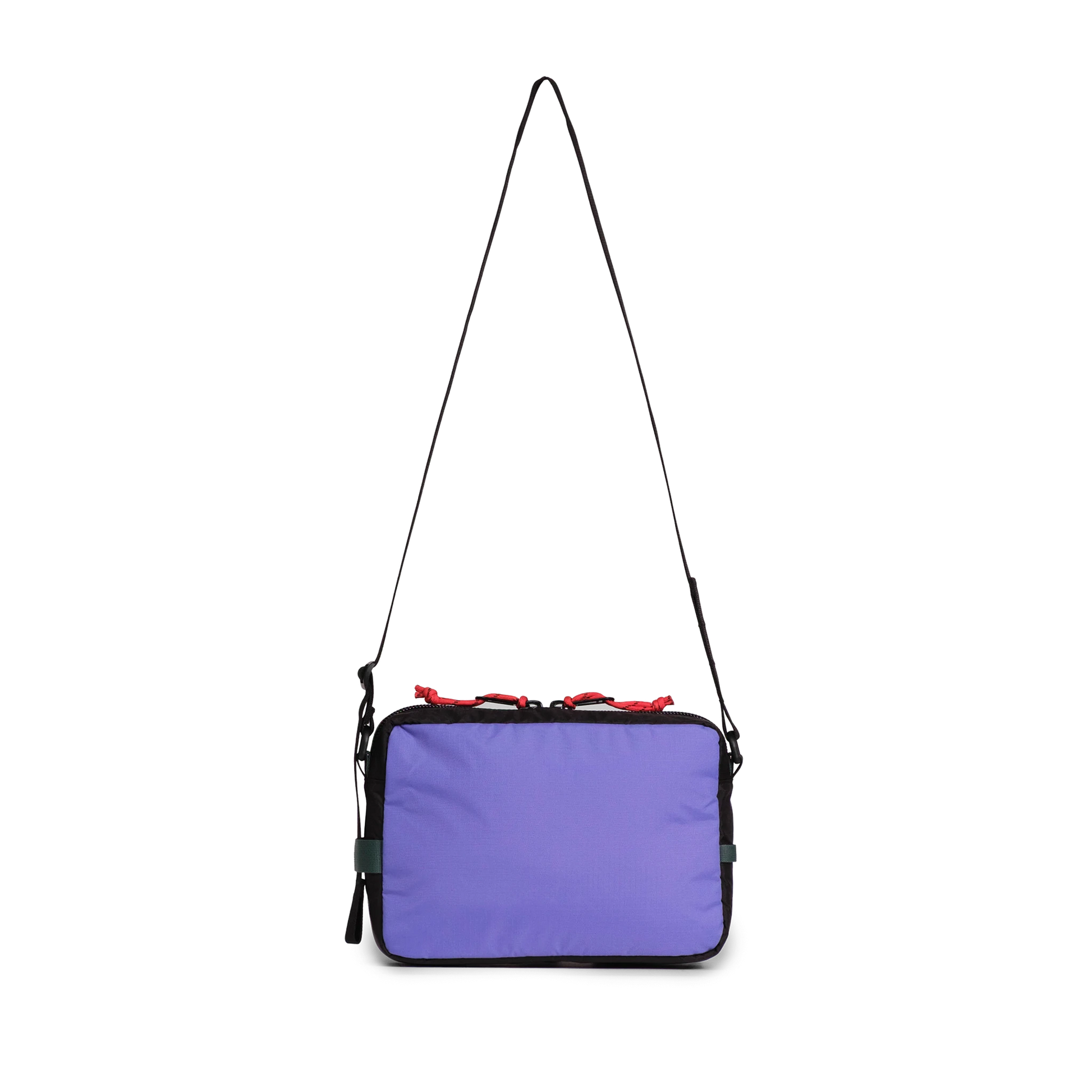 Back view of Topo Designs Block Bag in "Very Peri / Forest"