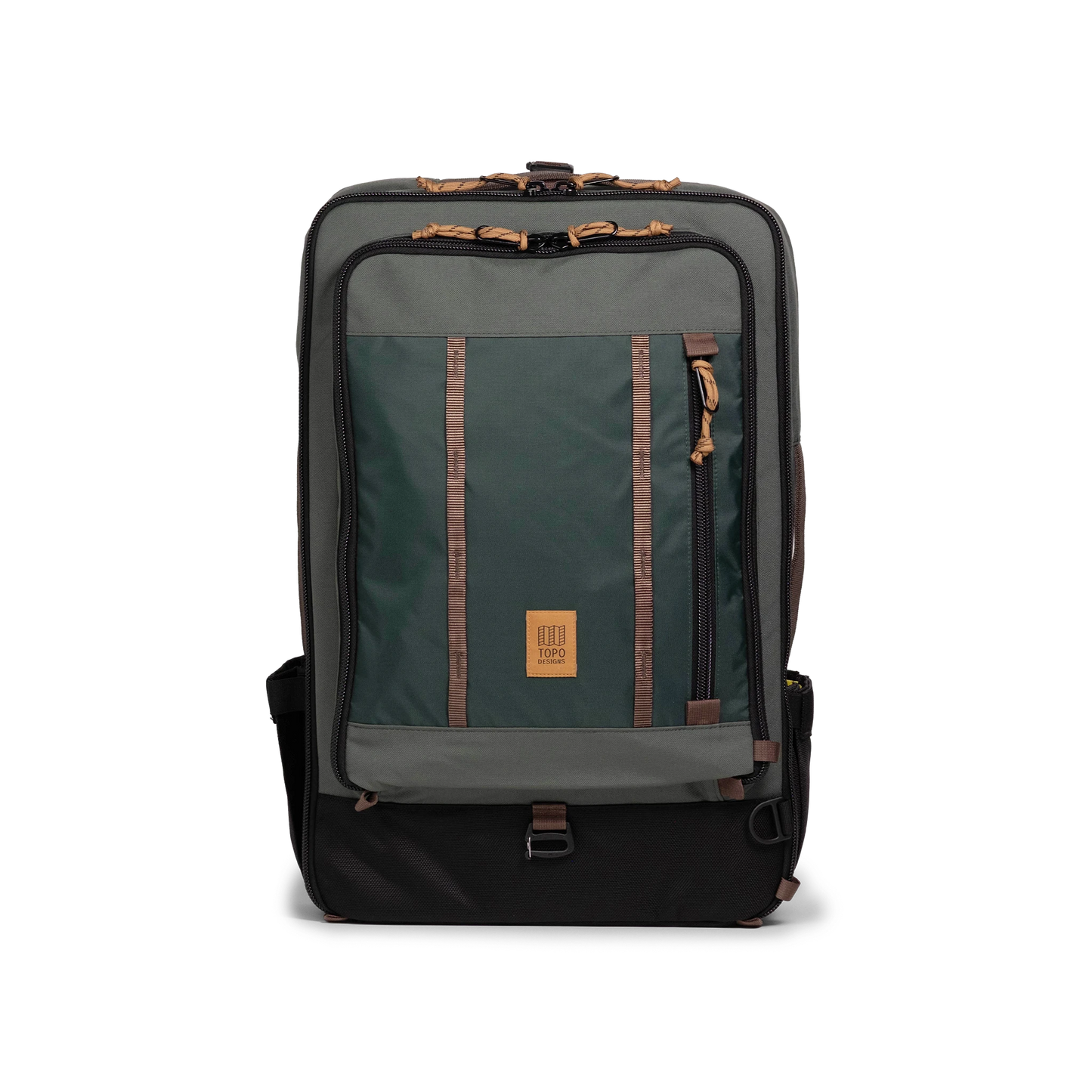 Front view of Topo Designs Global Travel Bag 40L in "Woodland / Forest"
