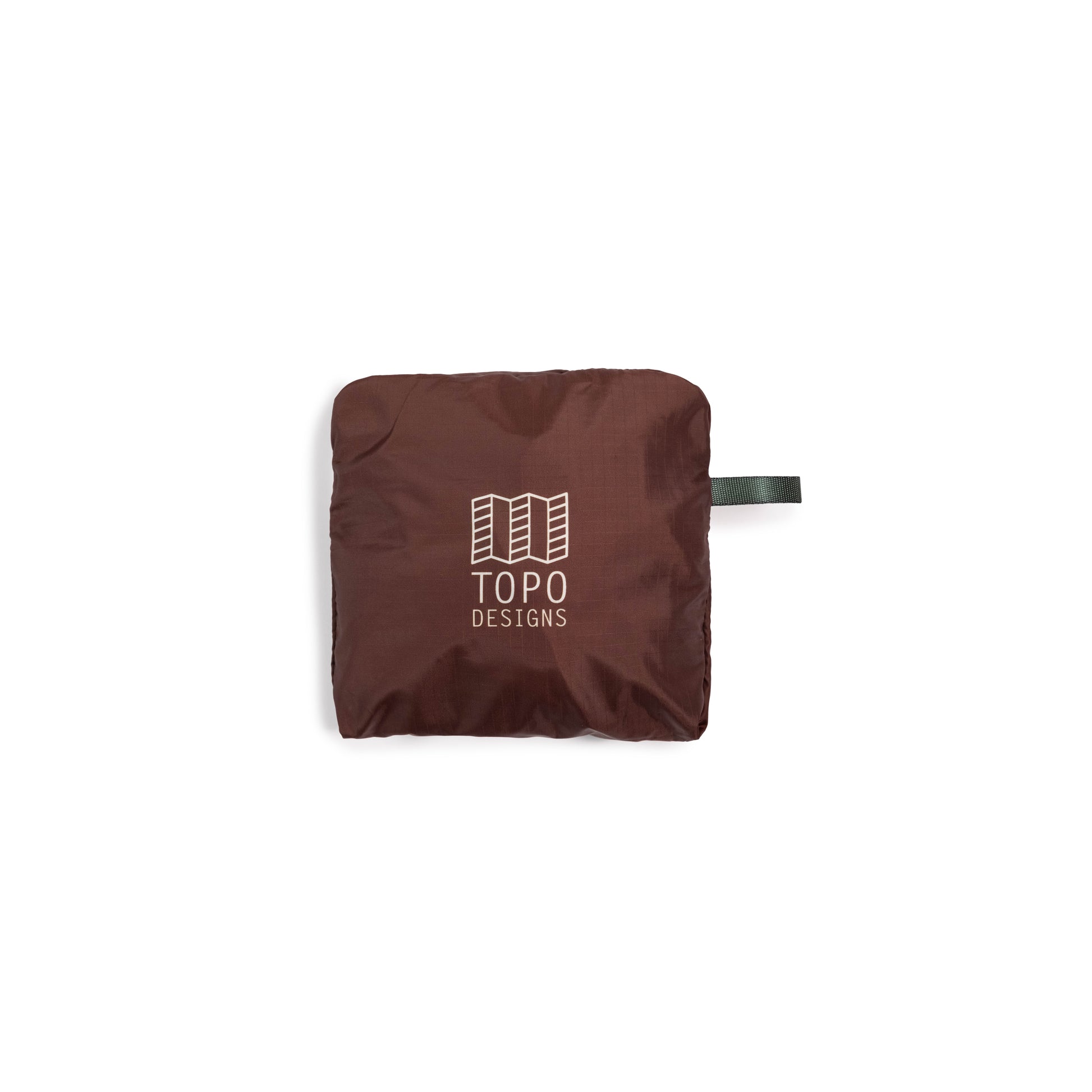 Shot of Topo Designs Packable Tote in "Desert Palm" packed in bag