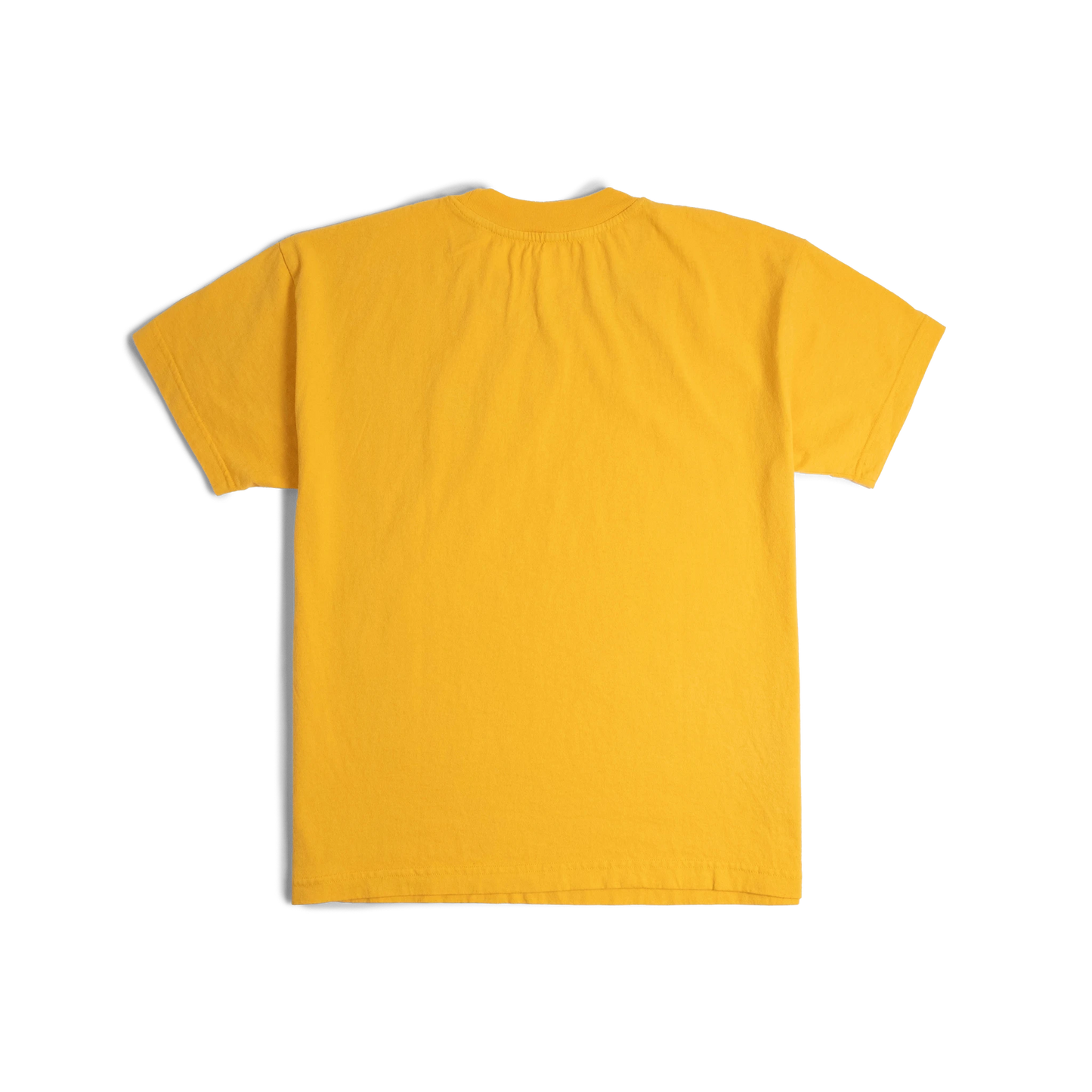 Back image of Topo Designs x Soft Goods Label Tee in "Spectra Yellow"
