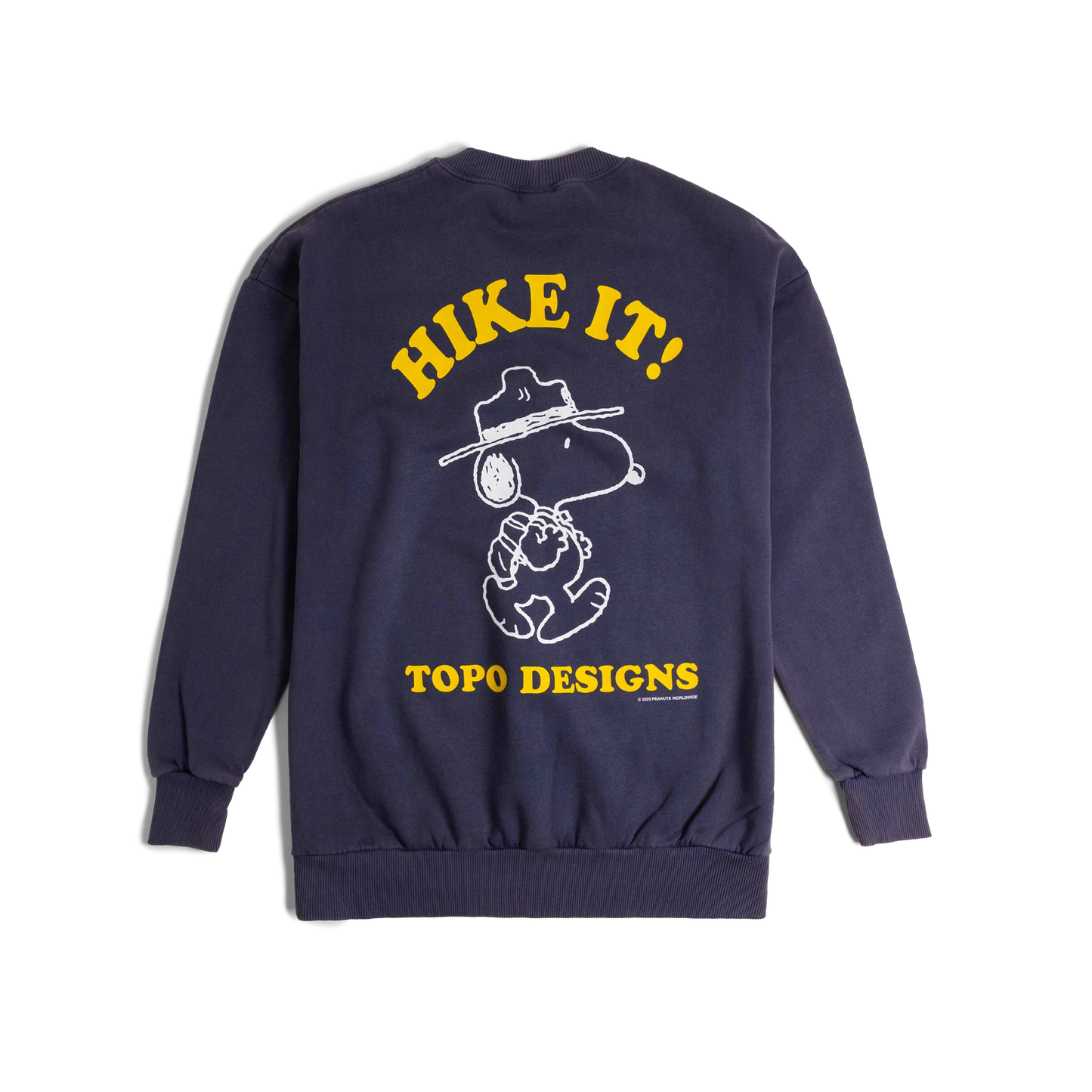 General back image of Topo Designs x TSPTR Hike It Crew in "Navy"