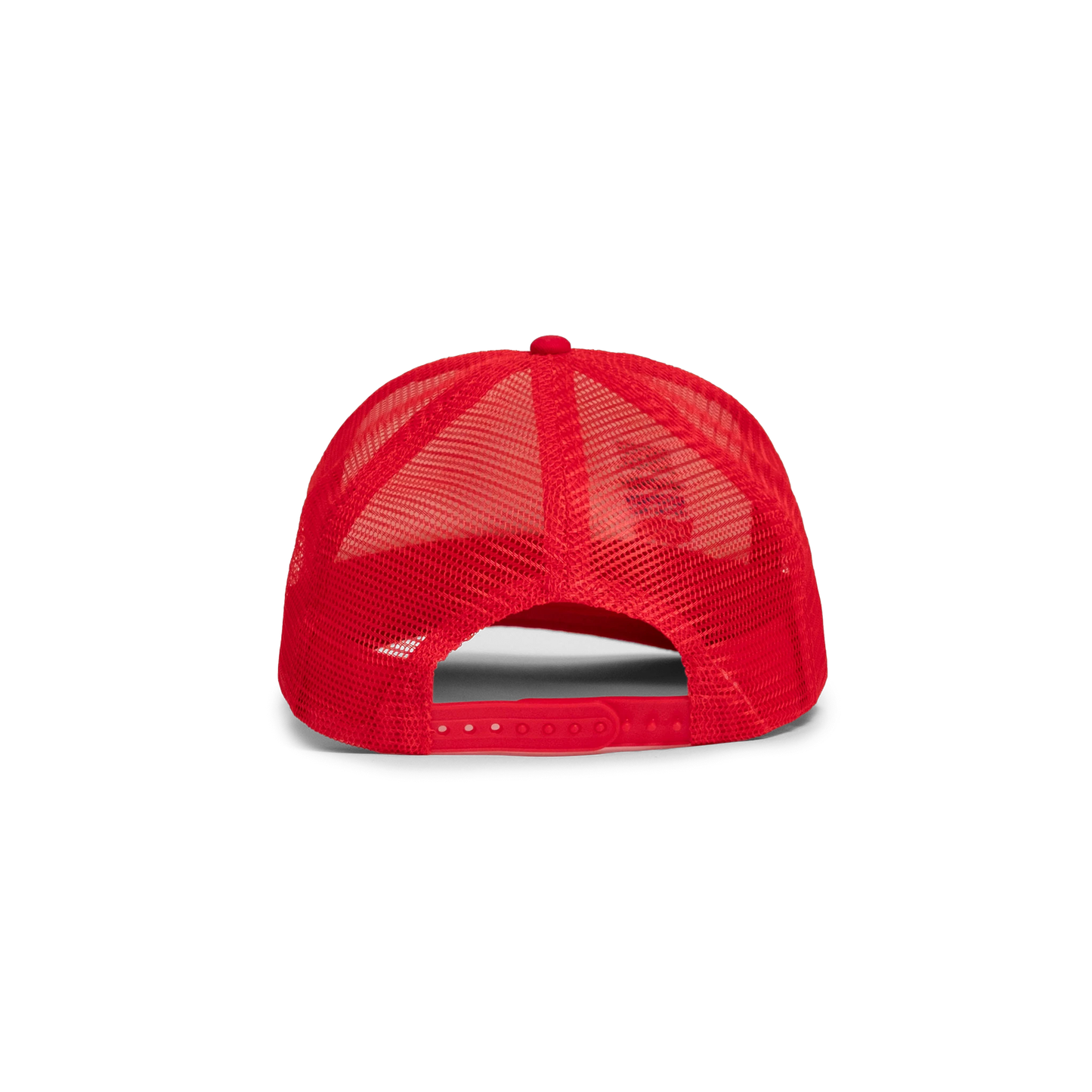 General back image of Topo Designs x TSPTR Snoopy Trucker in "Red / White"