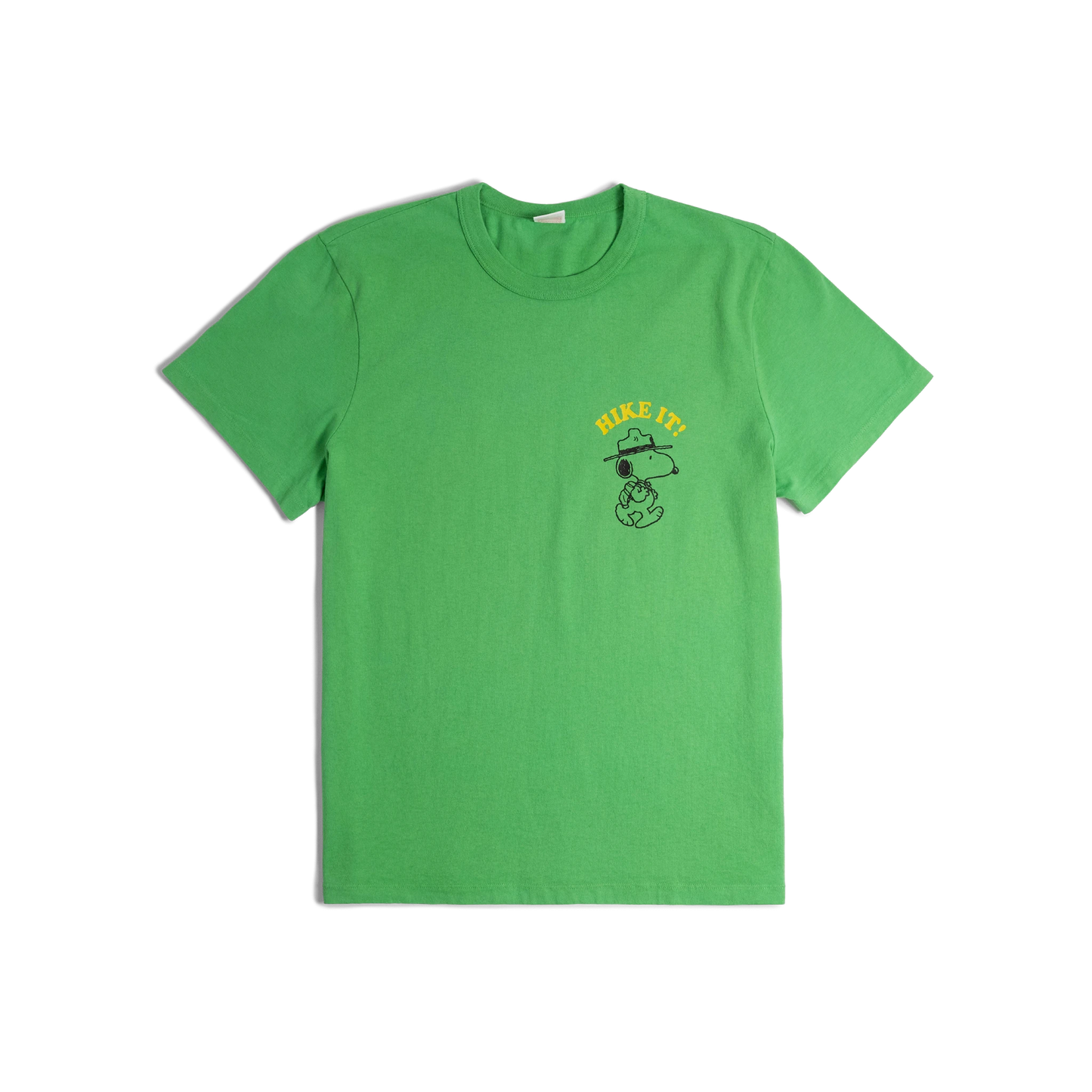 General front image of Topo Designs x TSPTR Hike It Tee in "Green"