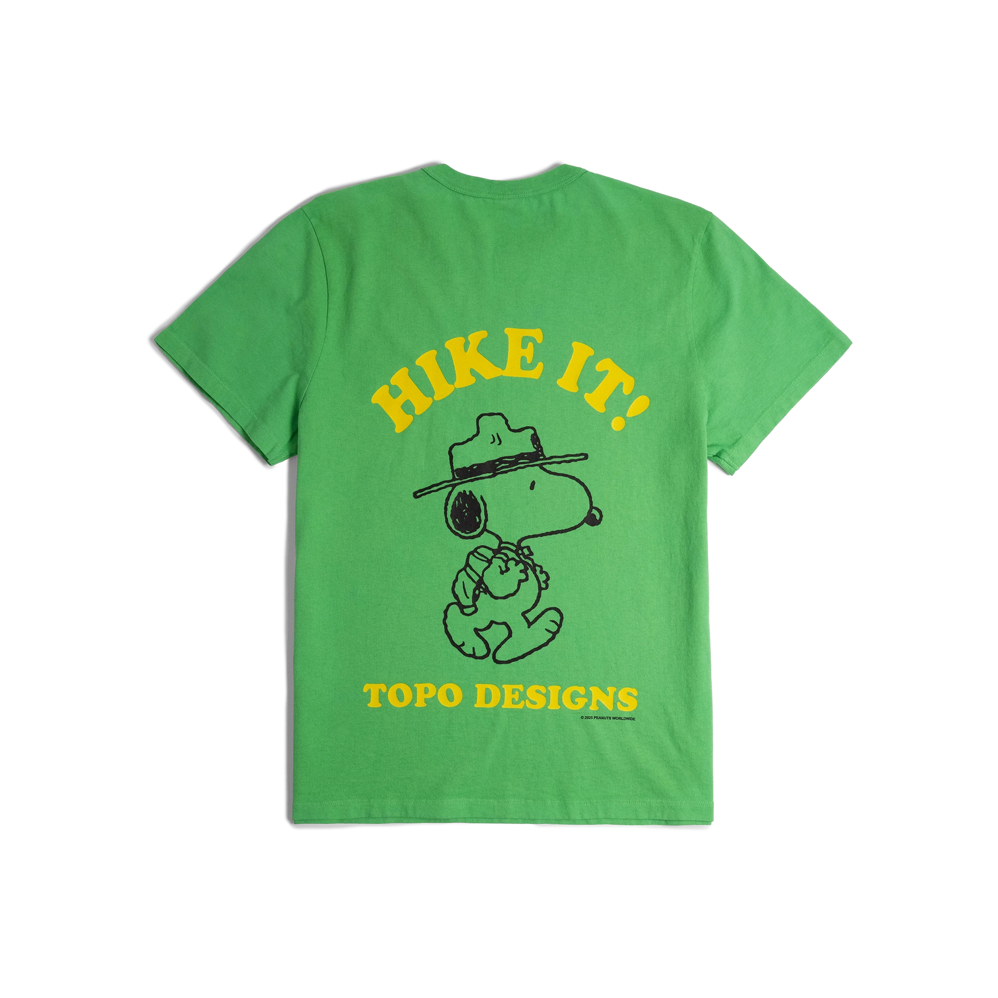 General back image of Topo Designs x TSPTR Hike It Tee in "Green"