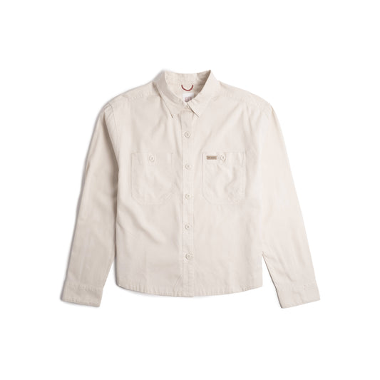 Front view of Topo Designs Daytripper Shirt Long Sleeve - Women's in "Bone White"