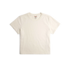 Front flat lay image on white background of Topo Designs Dirt Tee - Women's in "Bone White"