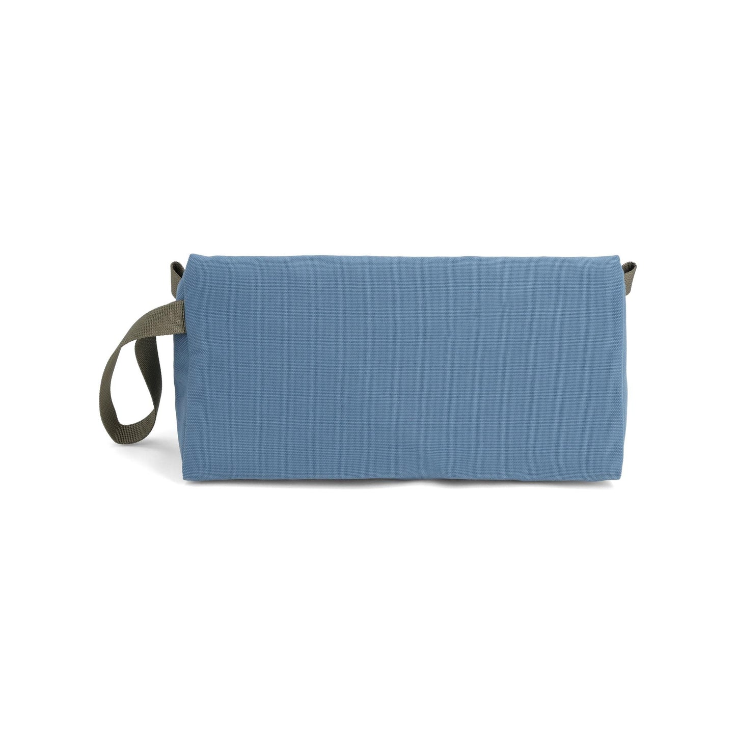 Back View of Topo Designs Dopp Kit in "Stone Blue / Ash Green"