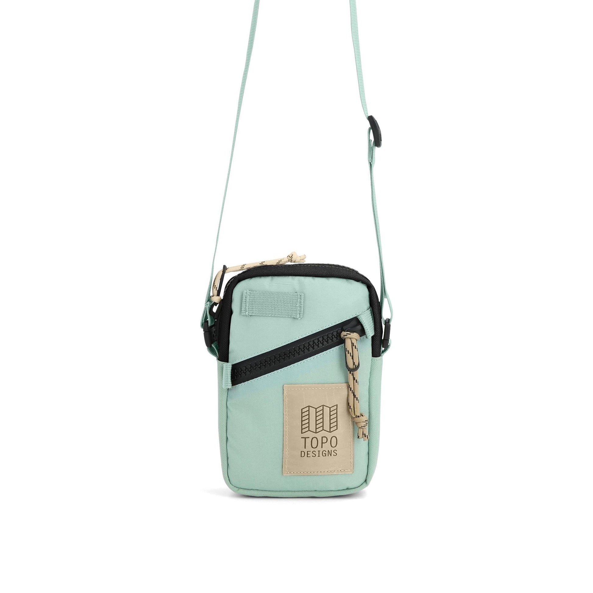 Front View of Topo Designs Mini Shoulder Bag in "Ash Green"