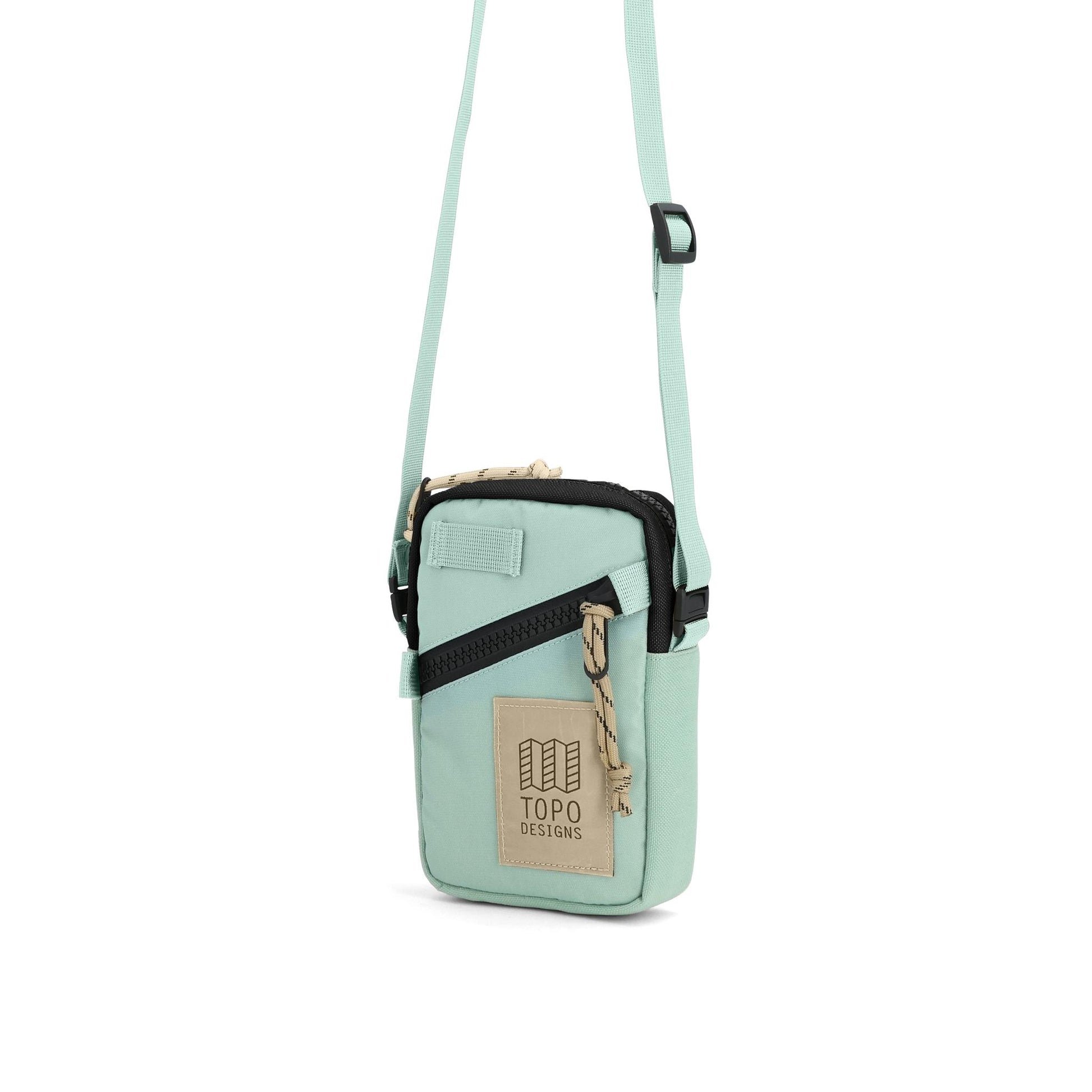 Front View of Topo Designs Mini Shoulder Bag in "Ash Green"