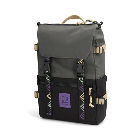Front View of Topo Designs Rover Pack Classic in "Asphalt / Black"