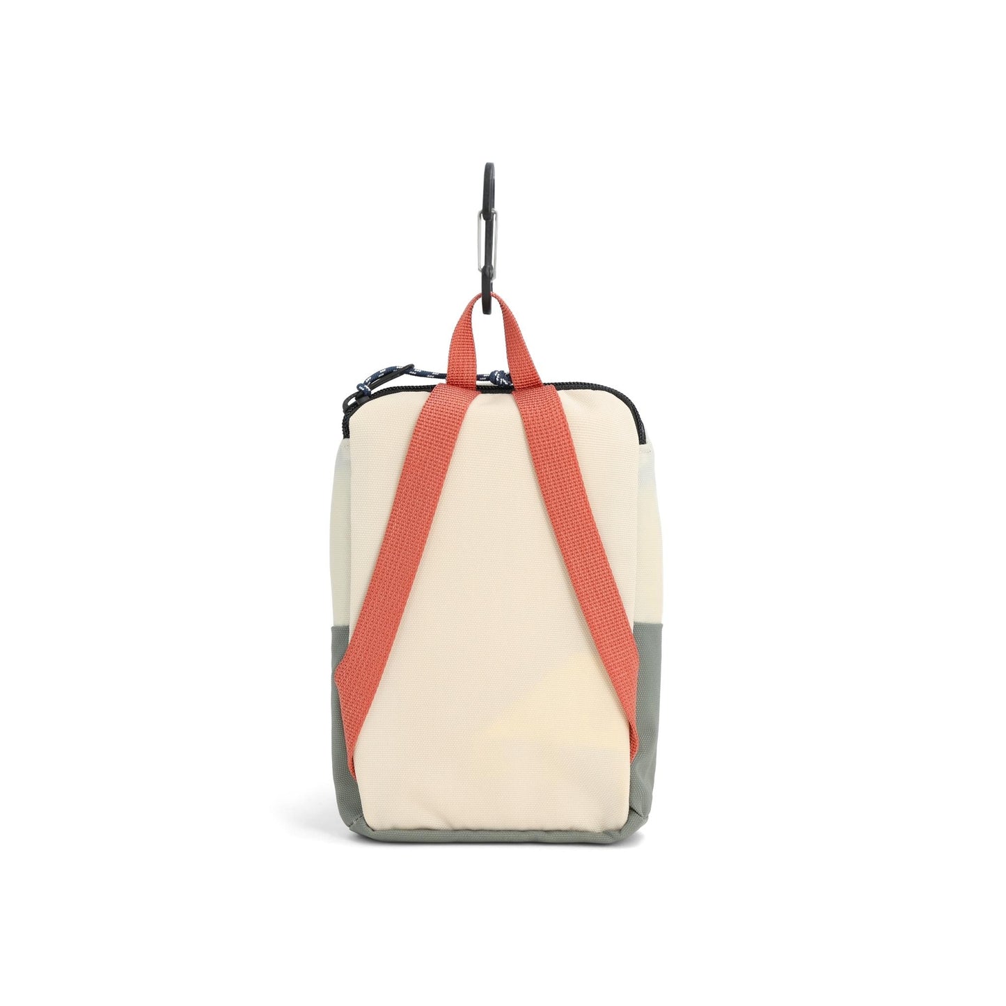 Back View of Topo Designs Rover Pack Micro in "Bone White / Beetle"
