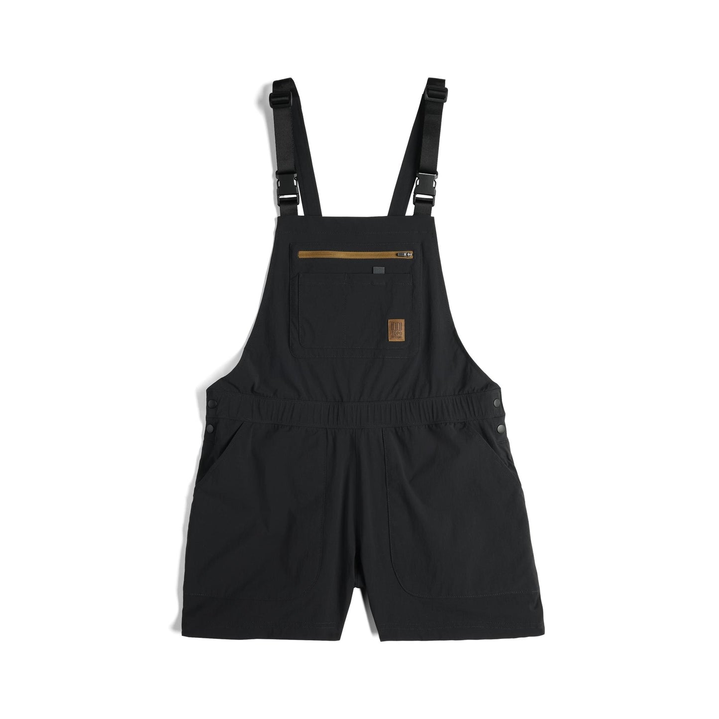 Front View of Topo Designs Roads Romper - Women's in "Black"