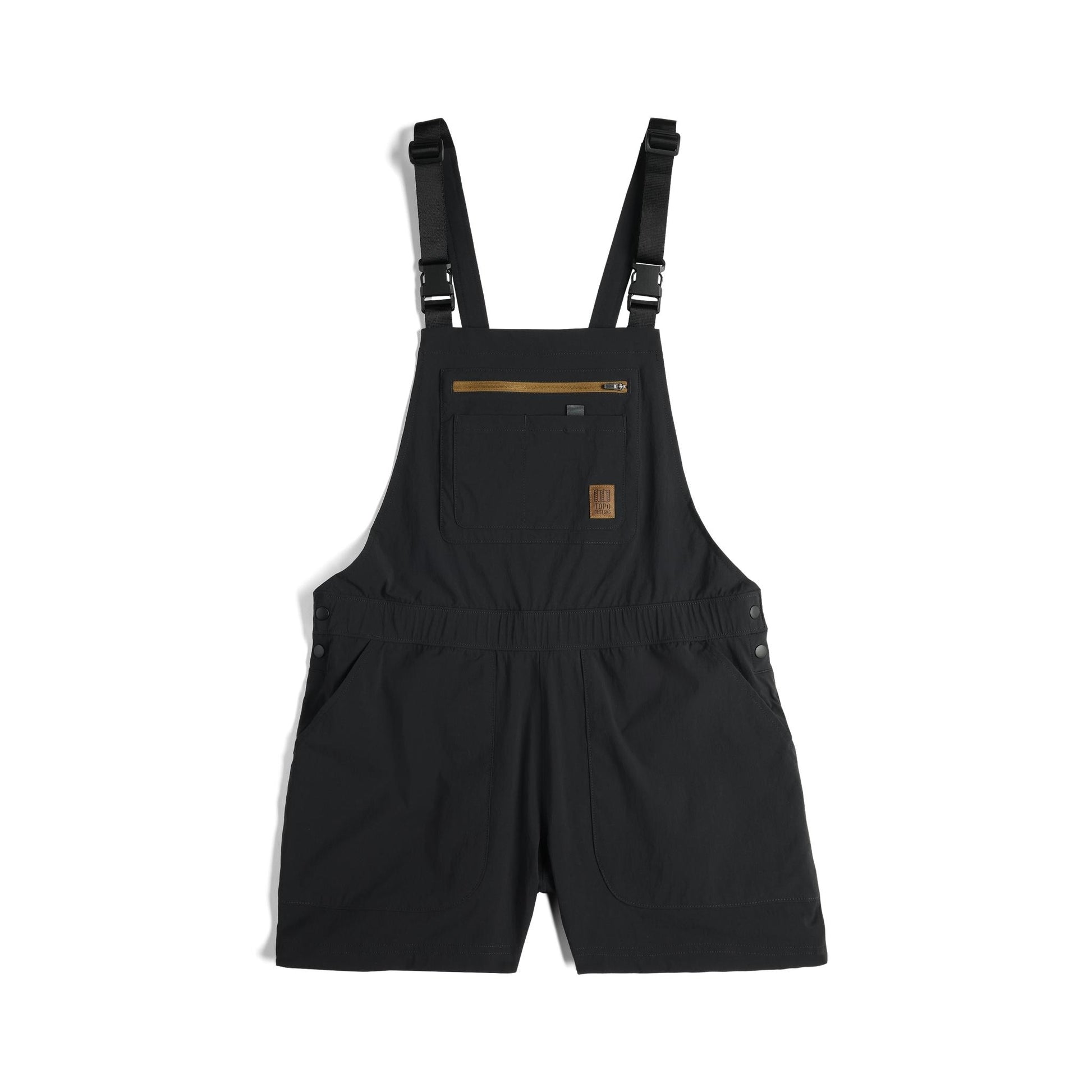 Front View of Topo Designs Roads Romper - Women's in "Black"